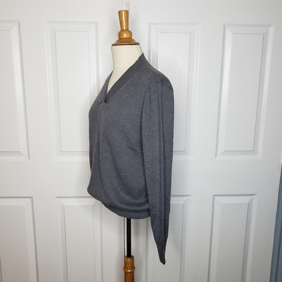 Ovis Cashmere Vneck Fine Knit Wool Sweater Minimalist Contemporary M - Picture 4 of 8